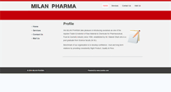 Desktop Screenshot of milanpharma.in